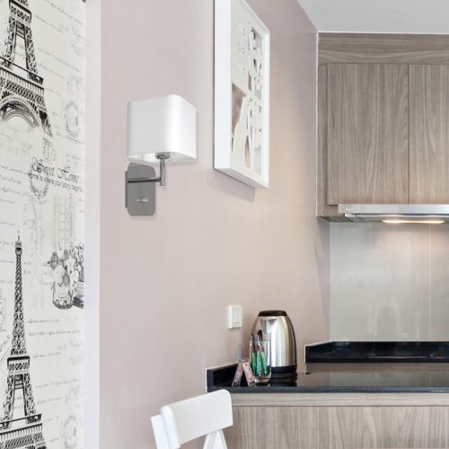 NAPOLI fali lámpa fehér króm 1xE27 Milagro