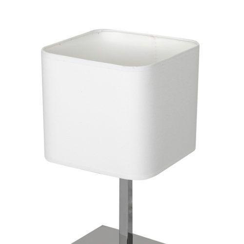 NAPOLI Asztali lámpa Fehér króm 1xE27 Éjszakai asztali lámpa Milagro