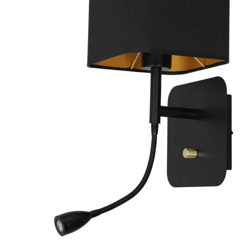 NAPOLI Fali lámpa Black Gold 1xE27 + 1W LED Milagro