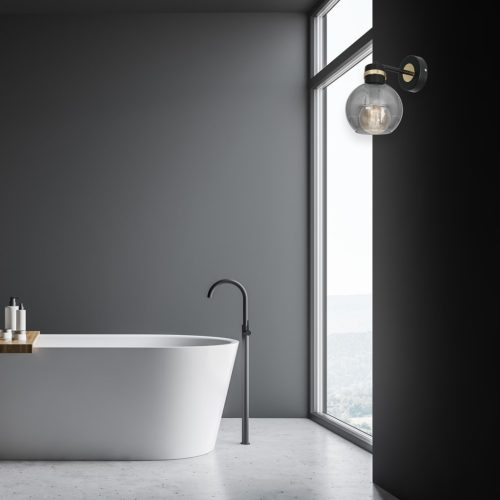 OMEGA fali lámpa fekete arany 1xE27 Milagro