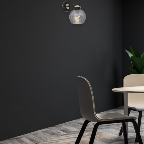 OMEGA fali lámpa fekete arany 1xE27 Milagro