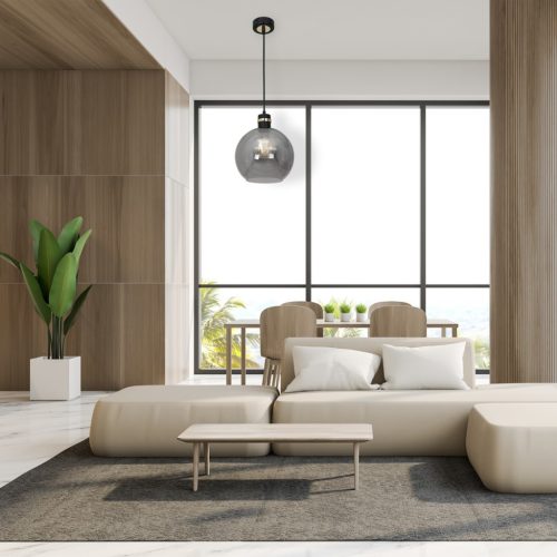 OMEGA függőlámpa 1xE27 füstölt üveggömb MLP65300 Milagro fém + üveg