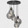 Függesztett lámpa OMEGA 5xE27 Circle Smoked Glass Sphere MLP6534 Milagro Metal + Glass