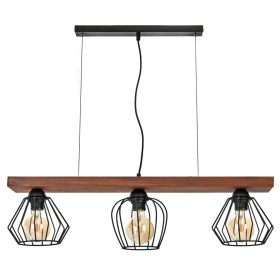   OZZY 3xE27 függőlámpa Különféle geometriai formájú Loft MLP6252 Milagro fém + fa