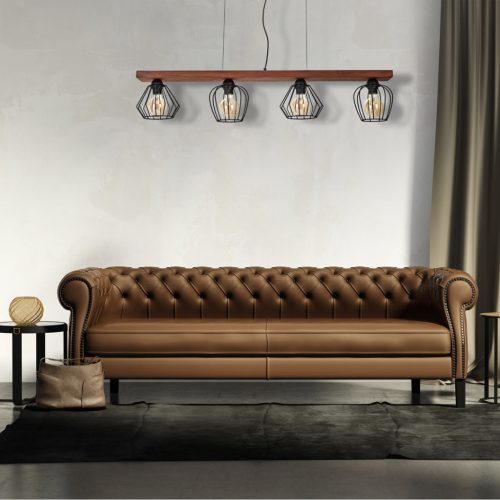 OZZY 4xE27 függesztett lámpa Különféle geometriai formák Loft MLP6253 Milagro fém + fa