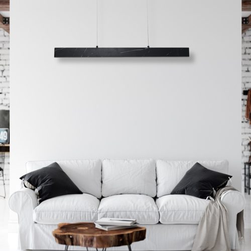 PIERCE 18W LED Minimális Fekete Márvány függőlámpa ML6473 Milagro Fém + Műanyag