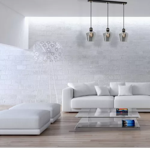 RICHMOND függőlámpa 3xE27 füstölt üveg arany betétek MLP6539 Milagro fém + üveg