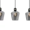 RICHMOND függőlámpa 3xE27 füstölt üveg arany betétek MLP6539 Milagro fém + üveg