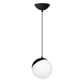   Függesztett lámpa SFERA 1xE27 60W fehér golyó fekete Részletek MLP5739 Milagro fém + üveg