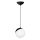 Függesztett lámpa SFERA 1xE27 60W fehér golyó fekete Részletek MLP5739 Milagro fém + üveg