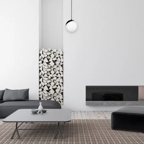 Függesztett lámpa SFERA 1xE27 60W fehér golyó fekete Részletek MLP5739 Milagro fém + üveg