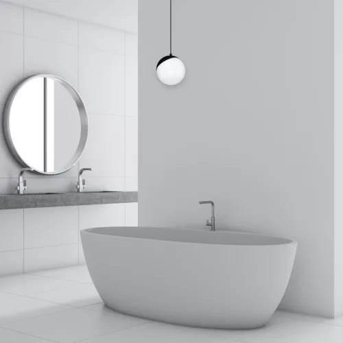 Függesztett lámpa SFERA 1xE27 60W fehér golyó fekete Részletek MLP5739 Milagro fém + üveg