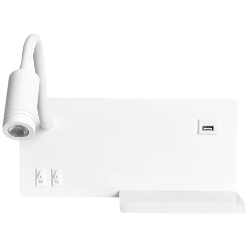 SHELF fehér LED fali lámpa polccal 4W + 5W + 2W Milagro