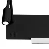 SHELF fekete LED fali lámpa polccal 4W + 5W + 2W Milagro