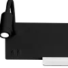 SHELF fekete LED fali lámpa polccal 4W + 5W + 2W Milagro