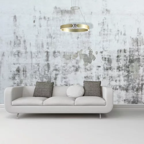 SIRIUS 26W háromdimenziós függőlámpa Gold Ring ML6186 Milagro fém + műanyag + kristály