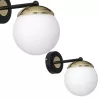 Fali lámpa SPARTA Black Gold 1xE14 Milagro