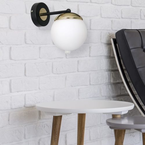 Fali lámpa SPARTA Black Gold 1xE14 Milagro