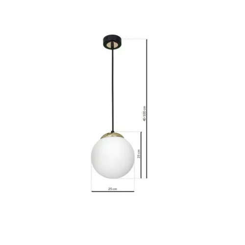 SPARTA függőlámpa 1xE27 White Ball Gold Milagro elemek MLP6495 Fém + Üveg