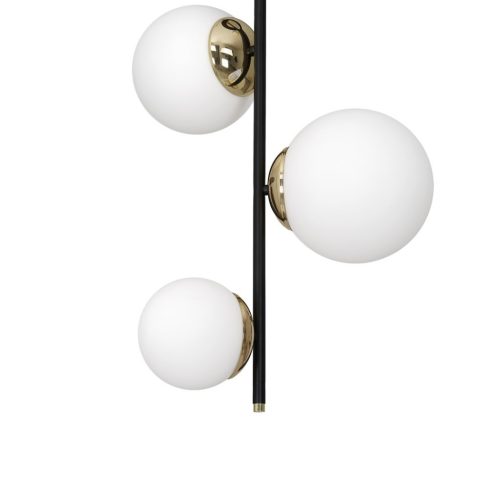 SPARTA mennyezeti lámpa fekete arany 3xE14 Milagro