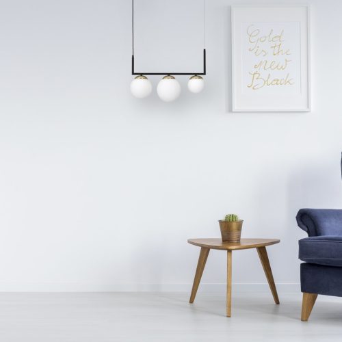 SPARTA függőlámpa 3xE14 White Ball Gold Milagro elemek MLP6498 Fém + Üveg