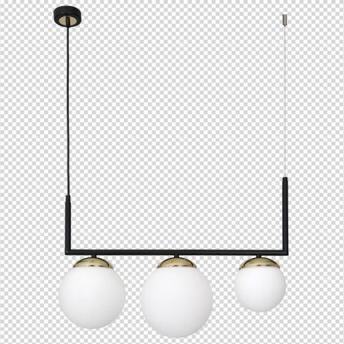 SPARTA függőlámpa 3xE14 White Ball Gold Milagro elemek MLP6498 Fém + Üveg