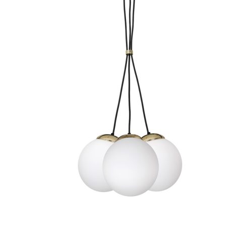 SPARTA függőlámpa 3xE14 White Ball Gold Milagro elemek MLP6499 Fém + Üveg