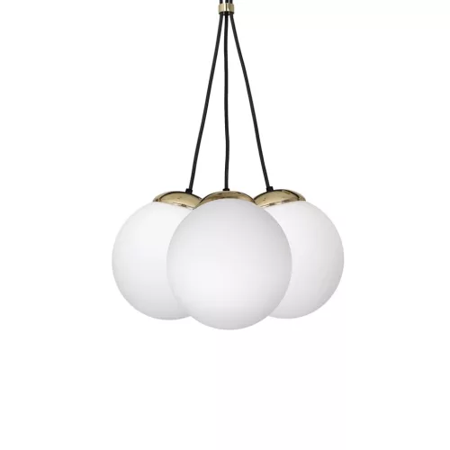 SPARTA függőlámpa 3xE14 White Ball Gold Milagro elemek MLP6499 Fém + Üveg