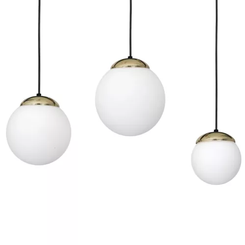 SPARTA függőlámpa 3xE14 White Ball Gold Milagro elemek MLP64500 Fém + Üveg