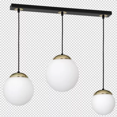 SPARTA függőlámpa 3xE14 White Ball Gold Milagro elemek MLP64500 Fém + Üveg