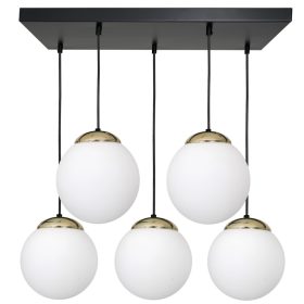   SPARTA függőlámpa 5xE14 White Ball Gold Milagro elemek MLP64501 Fém + Üveg