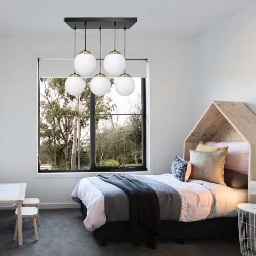 SPARTA függőlámpa 5xE14 White Ball Gold Milagro elemek MLP64501 Fém + Üveg