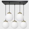 SPARTA függőlámpa 5xE14 White Ball Gold Milagro elemek MLP64501 Fém + Üveg