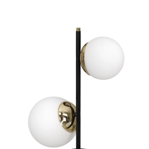 SPARTA asztali lámpa fekete arany 2xE14 éjszakai asztali lámpa Milagro