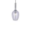TANGO függőlámpa 1xE14 áramvonalas átlátszó lámpaernyő Milagro ML6163 fém + üveg