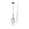 TANGO függőlámpa 1xE14 áramvonalas átlátszó lámpaernyő Milagro ML6163 fém + üveg