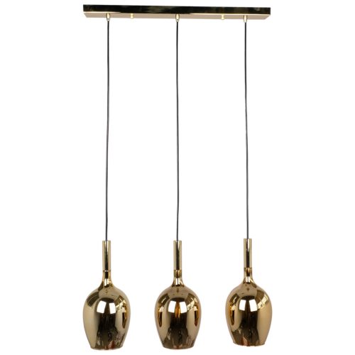 TANGO függőlámpa 3xE14 Áramvonalas lámpaernyő Arany Milagro ML6168 Fém + Üveg
