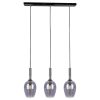 TANGO függőlámpa 3xE14 Áramvonalas füstlámpabúra Milagro ML6166 Fém + Üveg