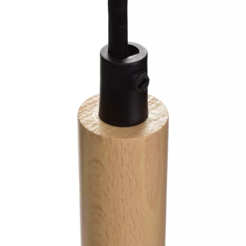 TAYLOR függesztett lámpa 1xE27 klasszikus fekete lámpaernyő MLP6218 Milagro fém + fa