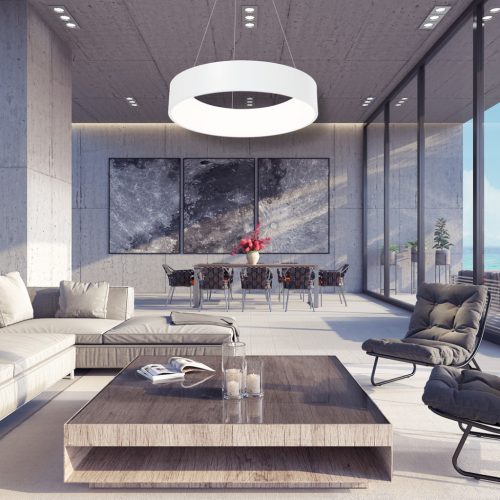 OHIO 24W LED fehér keretes minimalista függőlámpa MLP6357 Milagro fém + akril