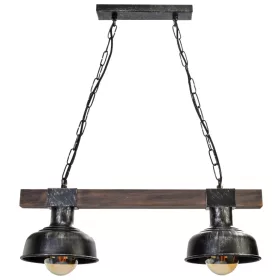   FARO függesztett lámpa 2xE27 60W Vintage Wooden Beam MLP6242 Milagro fém + fa