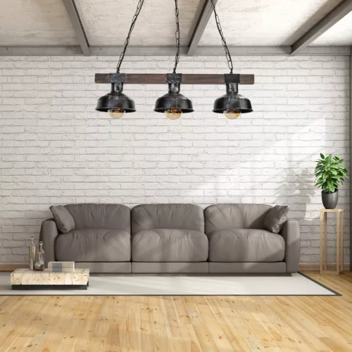 FARO függesztett lámpa 3xE27 60W Vintage Wooden Beam MLP6243 Milagro fém + fa