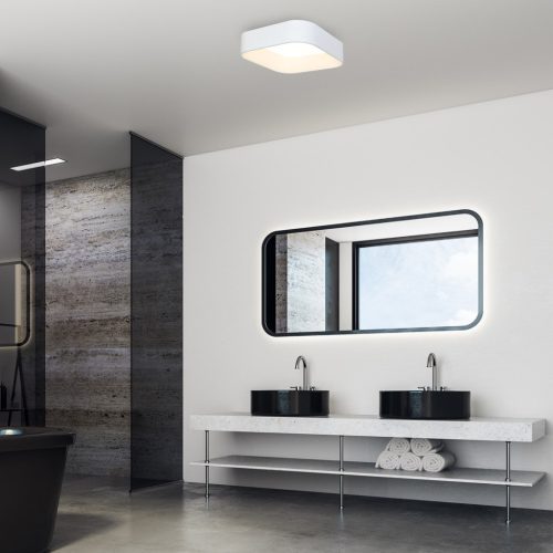 Felületre szerelhető mennyezeti lámpa ASTRO 24W LED négyzet alakú lámpaernyő fehér ML6355 Milagro fém + akril