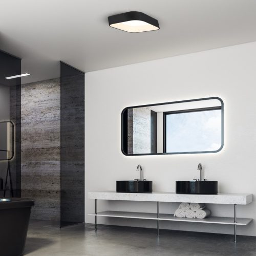 Felületre szerelhető mennyezeti lámpa ASTRO 24W 4000K LED négyzet alakú ernyő fekete ML6356 Milagro fém + akril