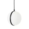 Kültéri függőlámpa CIRCULO E27 IP44 túlnyúló gömb fekete-fehér Eco-Light