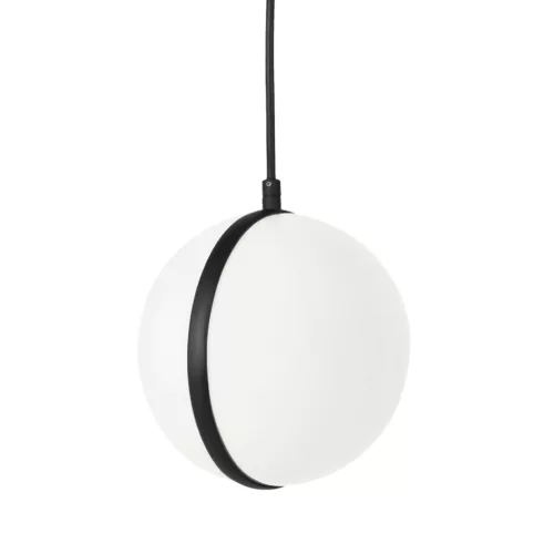 Kültéri függőlámpa CIRCULO E27 IP44 túlnyúló gömb fekete-fehér Eco-Light