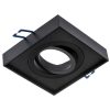 SPOT GU10 Nusa szögletes süllyesztett halogén mennyezeti rögzítő mozgatható négyzet alakú fekete