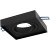 SPOT GU10 Nusa szögletes süllyesztett halogén mennyezeti rögzítő mozgatható négyzet alakú fekete