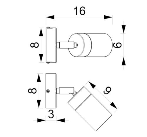 MILAGRO JOKER GOLD oldalfali spotlámpa GU10