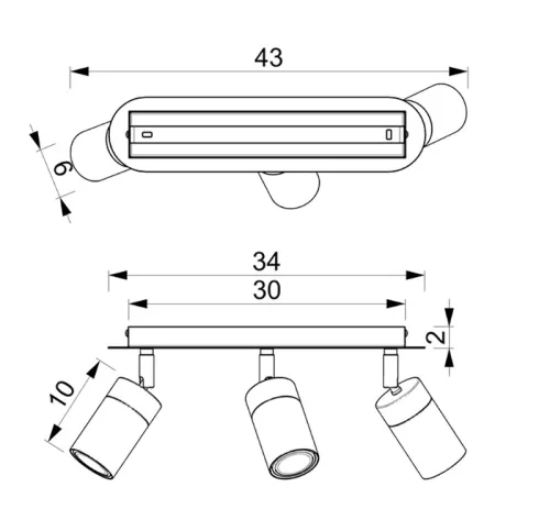 JOKER GREEN GOLD mennyezeti lámpa 3 x GU10 MILAGRO Fém modern stílusban